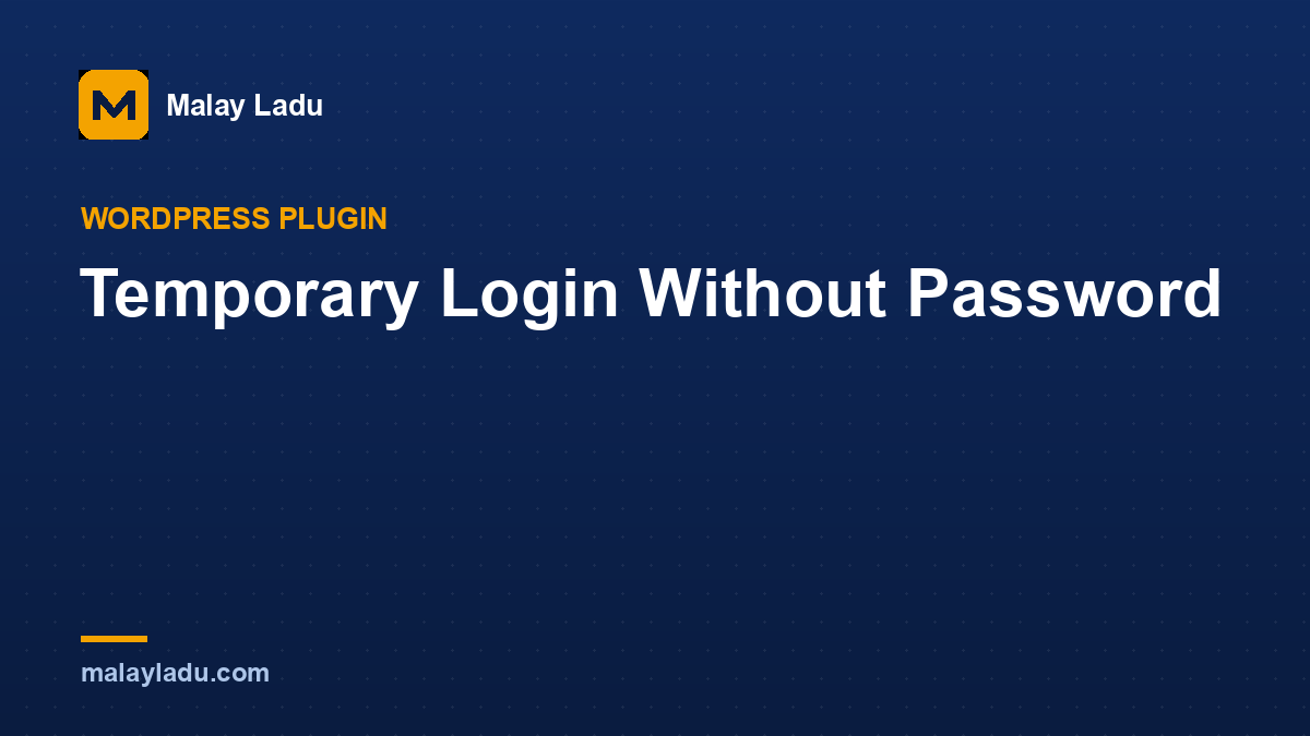 Temporary Login Without Password